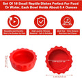 Silicone Gecko Feeding Cups, Reusable Small Reptile Food Dish Gecko Tank Accessories Crested Geckos Food and Water Feedi