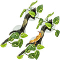 Fhiny Snake Climbing Branch, 2 PCS Resin Reptile Branches for Climbing with Suction Cups Frog Terrarium Plants Reptile T