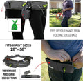 TAKSIN The Ultimate Hands Free Dog Leash System for Walking Running Hiking Training, Reflective Bungee Leash, Treat Holder, Poop Bag Dispenser for Small Medium Large Dogs (Grey Pack)
