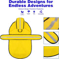 Paiaite Dog Raincoat: Hooded Slicker Poncho, Durable Waterproof Jacket with Reflective Stripes for Safety, Convenient Le
