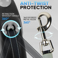 PetiFine Upgraded Retractable Dog Leash 26FT, Heavy Duty Pet Walking Lead for Large Dogs up to 110lbs, Anti-Twist Reflective Dog Leash with Anti-Slip Soft Grip, One-Handed Brake