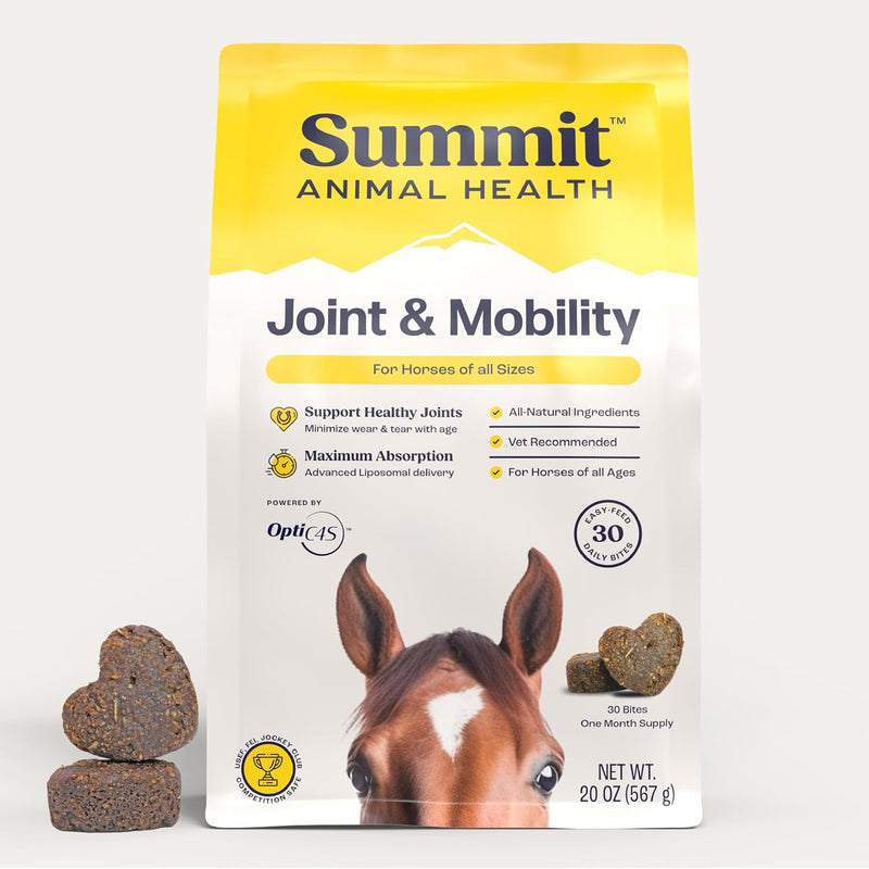 Summit Equine Joint & Mobility Bites Daily Supplement for Horses, Liposomal Delivery, Max Absorption, Vet Recommended, A