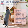 QBLEEV Cat Recovery Suit After Surgery, Anti Licking Surgical Cat Onesie