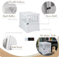 Casual Home Wooden Indoor Dog Crate House Kennel End Table Night Stand Furniture with Lockable Latch for Small to Medium