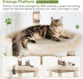 Globlazer Extra Large Platform Cat Tree, 65in Tall Sturdy Cat Tree for Indoor Cats Large Adult, Big Cat Tower for Big Cats with 3 Enlarged Perches, 6 Scratching Posts, Cat Condo, Hammock, S65, Beige