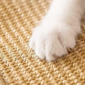 pingping-go Cat Scratch Mat,23.6 X 15.7 Inch, Natural Sisal Cat Scratching Mat with Jute Border,Protect Sofas, Carpets,Floor, and cat Paws,Beige,1Pack