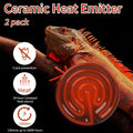 100W Ceramic Heat Emitter (2 Pack), Reptile Heat Lamp Bulbs, Ceramic Heater for Amphibian, Pet Brooder Coop, Chicken, Do