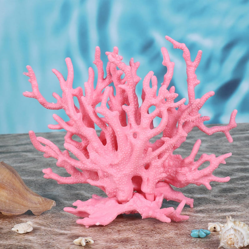 Artificial Aquarium Coral Ornament Pink Fish Tank Fake Coral Plastic Fish Tank Plants Decoration Aquarium Decor Plastic 