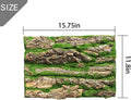 PINVNBY Reptile Terrarium Cork Background, Bearded Dragon Tank Bark Backdrop Wall Decor with Artificial Moss for Gecko L