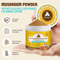 Mushroom Supplement Powder for Dogs & Cats, Turkey Tail Mushroom for Pets, Lipoma for Cats, 11 Organic Mushroom Complex, Partner Guard for Dogs Lumps and Bumps