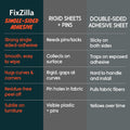 FixZilla Anti Cat Scratch Furniture Protector for Couches, One Sided Adhesive, 12.4" x 160" Soft Flexible Couch Protector from Cat Claws, No Twist Pins Needed, Hugs Corners, Curves, Includes Squeegee