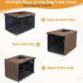 DONORO Dog Crate Cover, Waterproof Pet Kennel Cover 600D Heavy Duty Dog Cage Cover Universal Fit for Most Wire Pet Crates (Brown, 36.0" L x 23.0" W x 25.0" H)