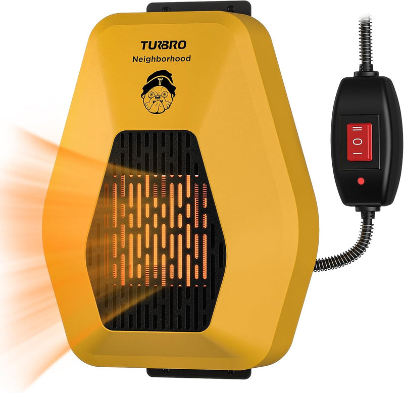 TURBRO Neighborhood DH800A Dog House Heater 800W, Wall Mount, 10ft Anti Bite Cord, Waterproof Control, Overheat Protecti