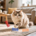 JCSHIMO 60 PCS 12 Colors Cat Spring Toys, Cat Spiral Springs for Indoor Cats, Kittens Toys Plastic Coil for Swatting, Biting, Hunting
