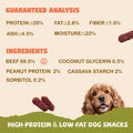 Dog Treats, Soft Slow Roasted Beef Sausage Jerky for Dogs, 10.6 oz