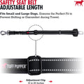 Tuff Pupper Dog Seat Belt | Adjustable Length Dog Seatbelt Restraint | Tangle-Free Locking Carabiner | Shock-Absorbing Bungee | Reflective Stitching for Visibility | Universal Fit for Cars & Trucks
