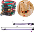 Flymind 18Pcs Reflective Cat ID Collars with Bell Adjustable 19-32cm, Soft Nylon Adjustable Breakaway Identification Collars for Puppy Kittens