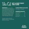 Tiki Cat Soft & Chewy Treats, Tuna Flavor, 3 Calories Per Treat with Grain-Free and No Added Gluten, 6 oz Pouch (Pack of