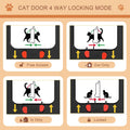 Smart Cat Door with Collar Sensor and 2pcs Magnetic Collars,4 Way Locking with Magnetic Flap, Pet Door for Interior Door