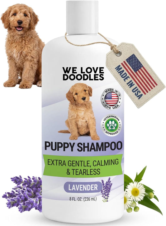 Puppy Shampoo and Conditioner, Tearless Puppy Wash, Lavender Scent, 8 oz