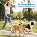 XiaZ Double Dog Leash for Two Dogs Perfect for Small Medium Dogs, 3/8”Blue