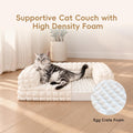 Cat Couch Bed for Indoor Cats,24 x 16.5 x 8 Inches, White