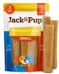 Jack&Pup Yak Cheese Himalayan Dog Chews | Dog Yak Chews for Large Dogs Aggressive Chewers | Hard Yak Cheese Stick (Small, 3 Pack)