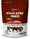 Fruitables Whole Jerky Bites, Healthy Dog Treats, Puppy Essentials, Jerky Dog Treats, Made in the USA, No Artificial Ingredients, Grilled Bison & Apple Flavor, 5oz