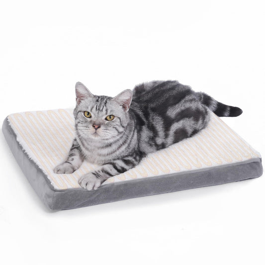 Petvolve Self Warming Cat Bed Self Heating Cats Puppies Mat Pet Pad for Indoor Outdoor Pets with Non-Slip Bottom Washable (19.5 x 16 Inch)