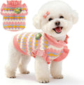 BAEJMJK Cute Flower Small Dog Sweater Soft Girl Dog Clothes Turtleneck Warm Pet Puppy Knitted Pullover Princess Dogs Cat
