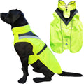 Waterproof Dog Rain Coat, Reflective Safety Strips & Leash Hole – Lightweight Adjustable Jacket for Medium Breeds - L