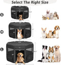PETSFIT Portable Dog Playpen 36", Removable Waterproof Mat, Zippered Roof