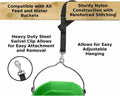 Rosemarie Horse Bucket Strap Hangers,Horse Suppliers Adjustable Nylon Straps up to 700 lbs for Hay Nets, Water Buckets,H