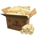 Woofley's 5-6" Buffalo Beef Cheek Roll -(100 Count)- Beef Cheek Rolls for Dogs - Long Lasting Natural Dog Chews