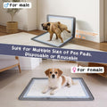 YECERCAN Pee Pad Holder for Dogs, 25.5” x 35” Silicone Dog Puppy Pad Holder, Non-Slip Rubber Mat with Raised Edges to Reduce Mess, Versatile Pee Pad Tray for Male & Female Dog Indoor Potty Training
