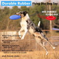 XIGOU Dog Flying Disc - Durable Rubber Flying Disc Dog Toy - 9.25" Indestructible Rubber Dog Flying Discs Flyer Dog Toys