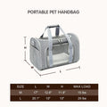 Soft Sided cat Carrier Bag Breathable Mesh Cat Dog Travel Carrier with Hand & Adjustable Crossbody Shoulder Strap (Grey,
