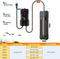 hygger 300W Aquarium Heater with Controller, Adjustable & Submersible Fish Tank Heater with Digital Display Safety Tripl