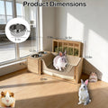 3-in-1 Large Rabbit Hay Feeder with Drawer Litter Box