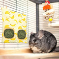 UPINS 3Pack Guinea Pig Hay Feeder Bag,Bunny Rabbit Cage Bag Hanging Holder