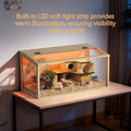 Hamster Cage: 24inch Wooden Small Animal Cage with Warm Light