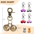 SCENEREAL Bells for Dog Collars - 2 Pack Pet Hanging Ring Bell Accessories for Dog & Cat, Pet Pendant Collar Charm with 