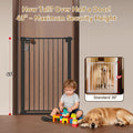 43 inch Tall Safety Baby Gate Adjustable 29.7-45.2inch Extra-Wide Metal Baby Gate Drill-Free Pressure-Mount Installation