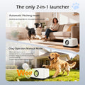 Automatic Dog Ball Launcher, Auto & Manual Dual Mode Dog Ball Thrower, Interactive Dog Toy for Boredom & Brain Stimulati