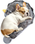 BurgeonNest Small Dog Calming Pillow for Dogs and Cats, Grey L