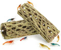 Hiceeden 2 Pcs Resin Cholla Wood for Aquarium, 6" Shrimp Hideout Driftwood Decor, Shrimp Cave Tank Accessories, Climbing