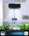 SEAOURA Aquarium Chiller Fan, Cooling for Fish Tank, Timer & Temp Control