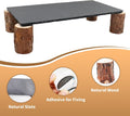 Bearded Dragon Basking Platform, Slate Rocks for Reptiles with Wooden Pile, Leopard Gecko Hides and Caves, Reptile Tank 