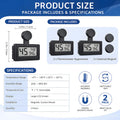 2 Pack Magnetic Reptile Thermometer Hygrometer,Fast-Read °F/°C Digital Temp&Humidity Gauge for Terrarium Tank Enclosure,