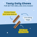 Barkbox Bright Original Dog Dental Chew Sticks, Plaque and Tartar Cleaning - Small Breeds (30 Chews)
